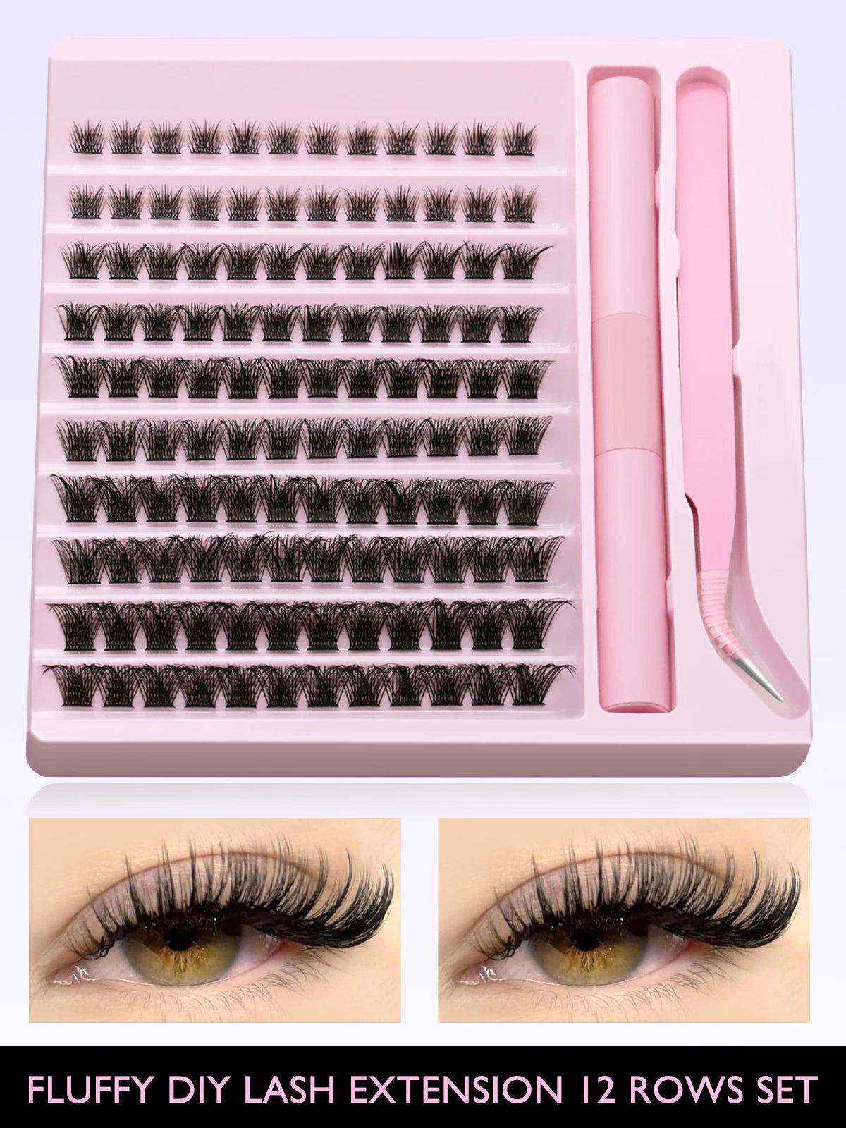 GROINNEYA DIY Eyelash Clusters Kit with Strong Hold - Smarsty
