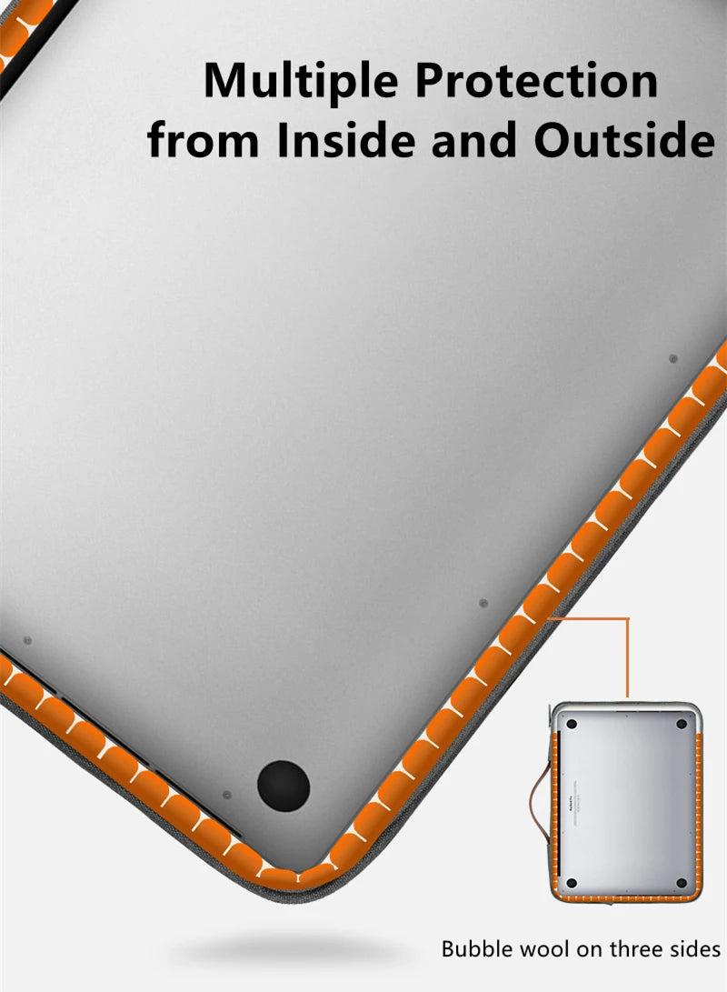 Shockproof Multi Pocket Laptop Sleeve For MacBook Pro