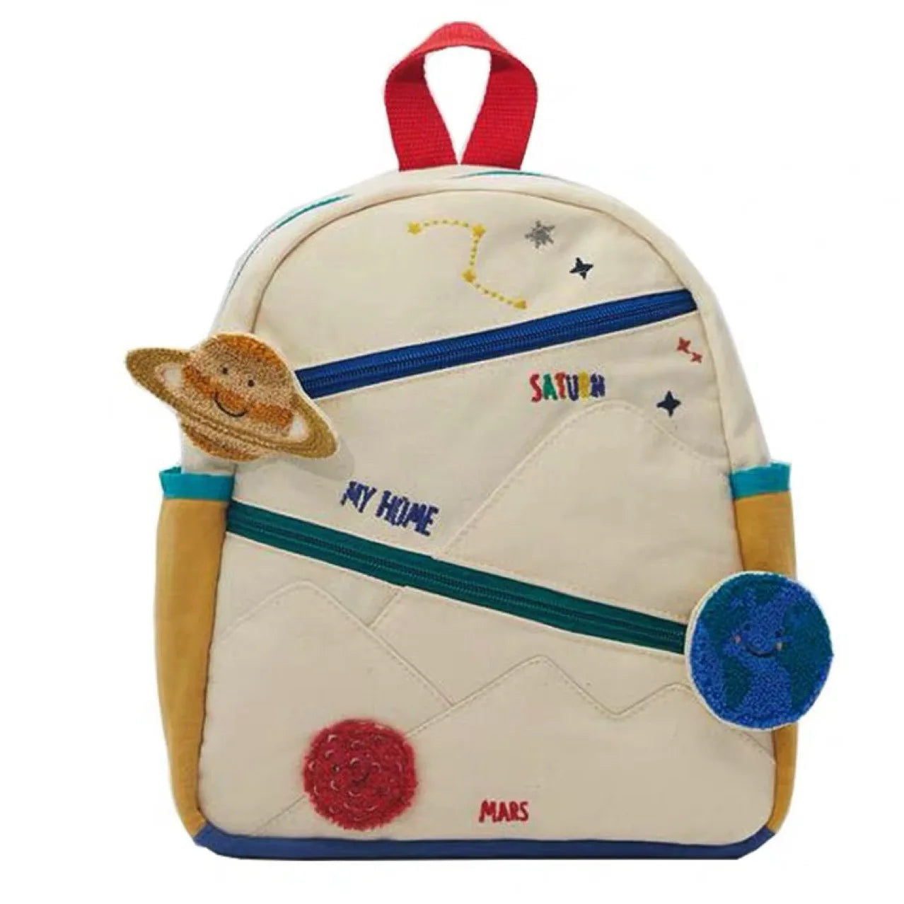 Geometric Canvas Kids Backpack Unisex School Bag For 4-6 - Smarsty