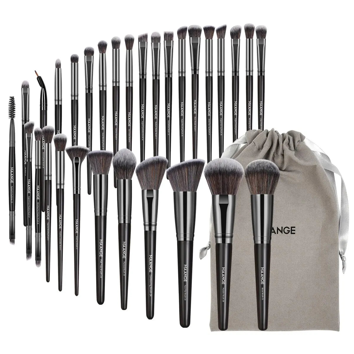 MAANGE 30 Piece Professional Makeup Brush Set with Bag - Smarsty