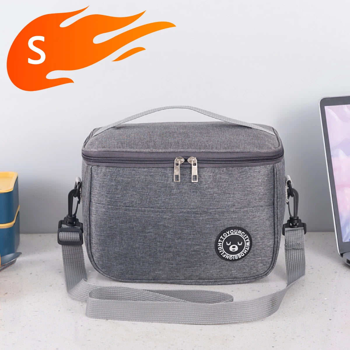 Insulated Lunch Bag With Shoulder Strap Waterproof Design - Smarsty