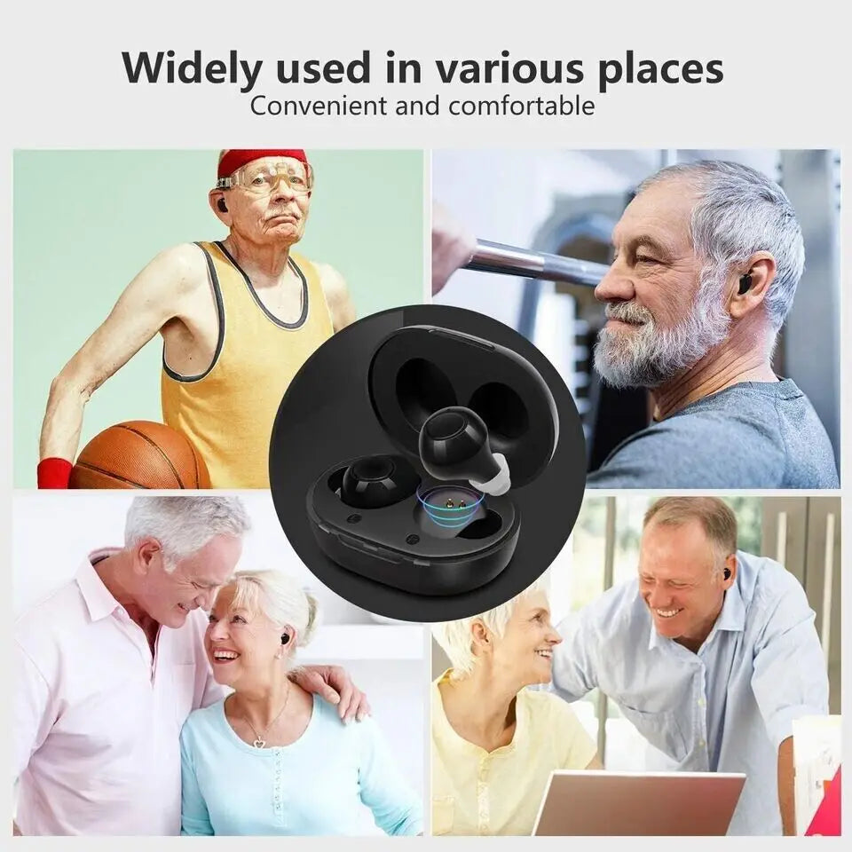 Rechargeable Hearing Aids with Adjustable Sound Amplifier - Smarsty