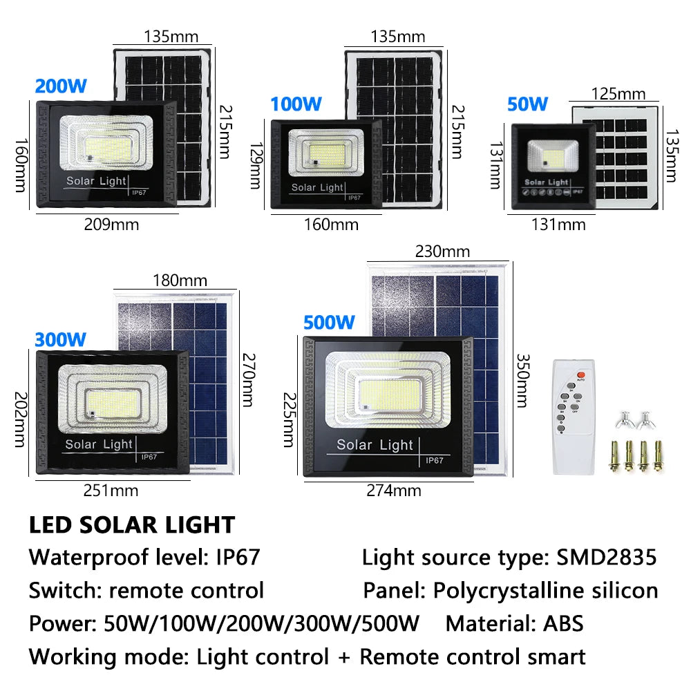 Powerful Waterproof LED Solar Lights With Remote Control - Smarsty