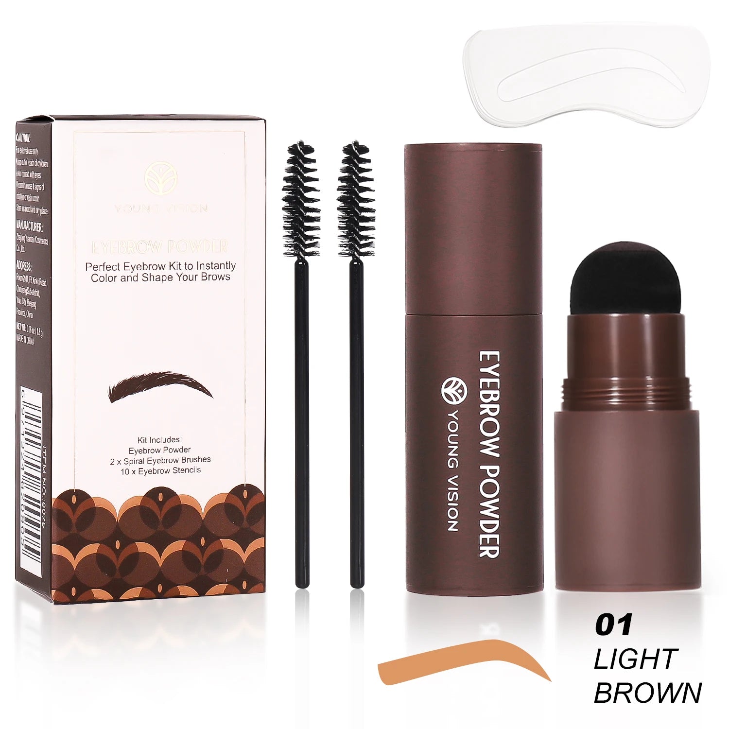 Eyebrow Stamp Stencil Kit for Long-Lasting Waterproof Makeup - Smarsty