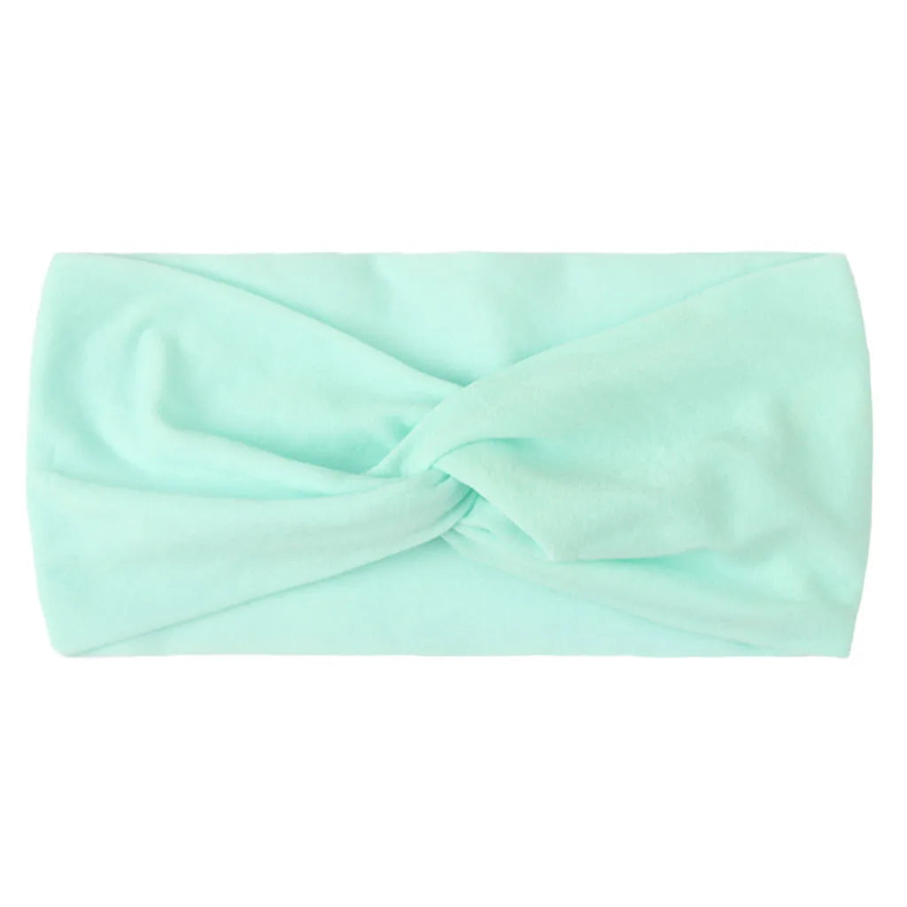 Candy Color Knotted Baby Girl Headband Soft Elastic - Smarsty