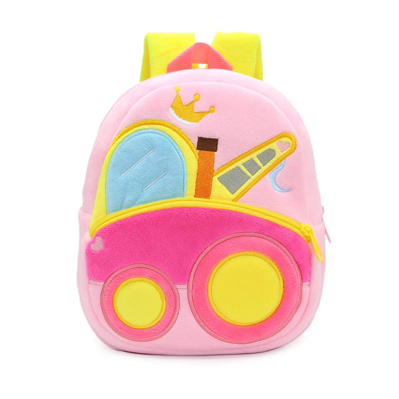Plush Excavator Kids Backpack For Small School Bags - Smarsty