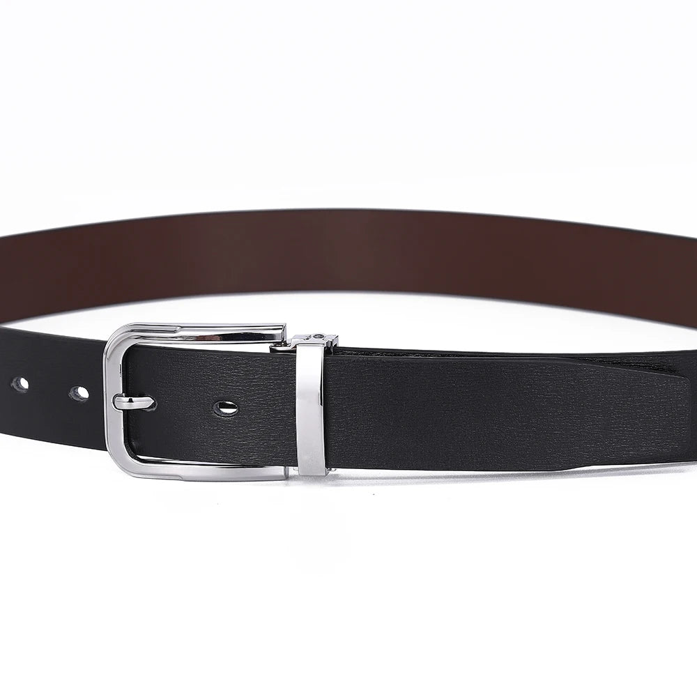Men's Leather Cowskin Belt High Quality Fashion Waist Strap - Smarsty