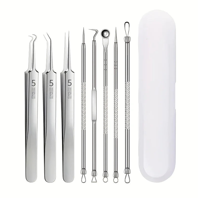 Stainless Steel Blackhead Remover Kit for Clear Skin - Smarsty