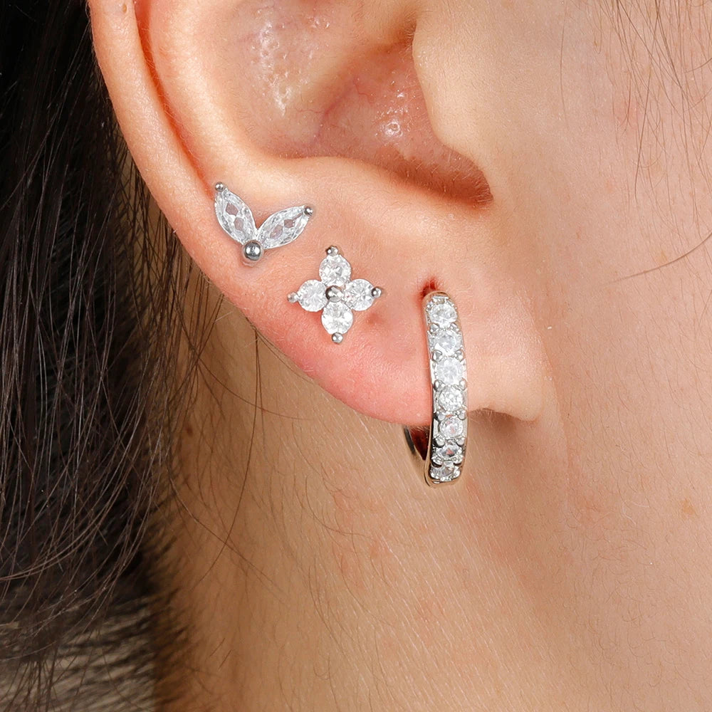 Gold Color Stainless Steel Hoop Earrings Set for Women - Smarsty