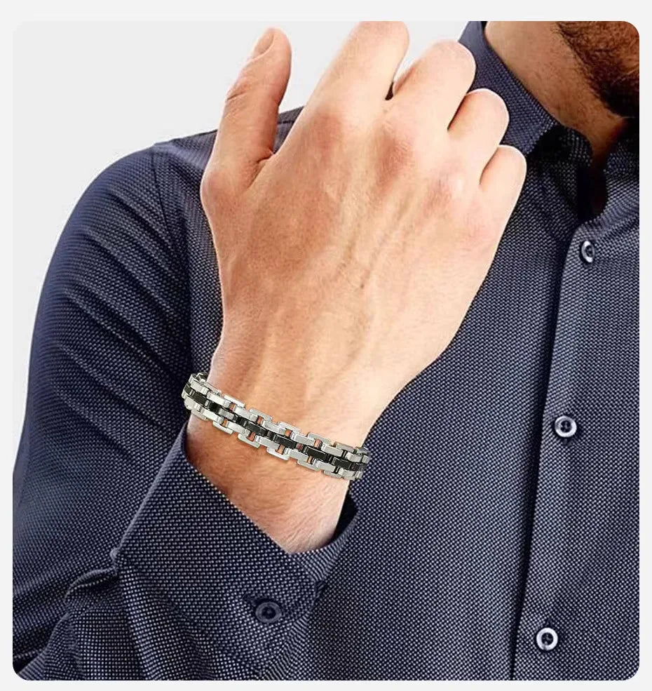 Vnox Stainless Steel Chain Bracelet for Men Gift - Smarsty