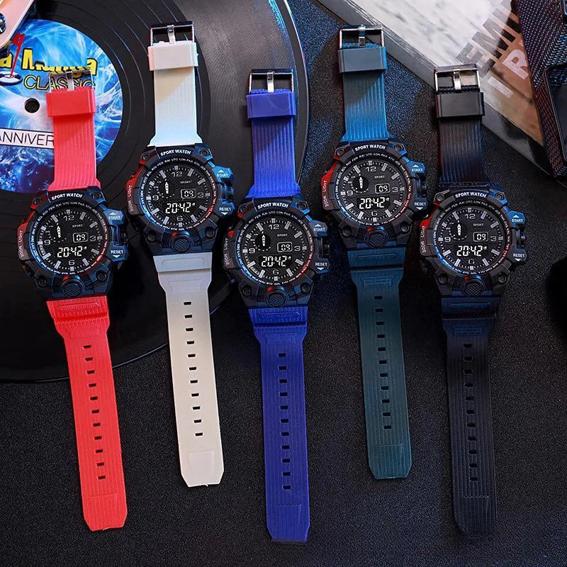 Men's Waterproof Sports Watch with Luminous Display and Alarm - Smarsty