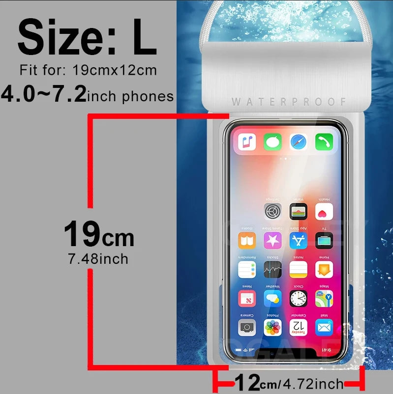 IPX8 Universal Waterproof Bag Cell Phone Pouch Case Water Proof Underwater Dry Bag For iPhone 17 Pro Max 16 Xiaomi Samsung Cover by Smarsty