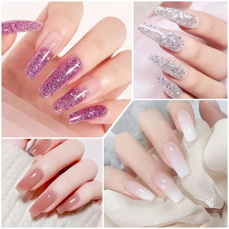 Acrylic Gel Nail Extension Kit with UV LED Lamp - Smarsty