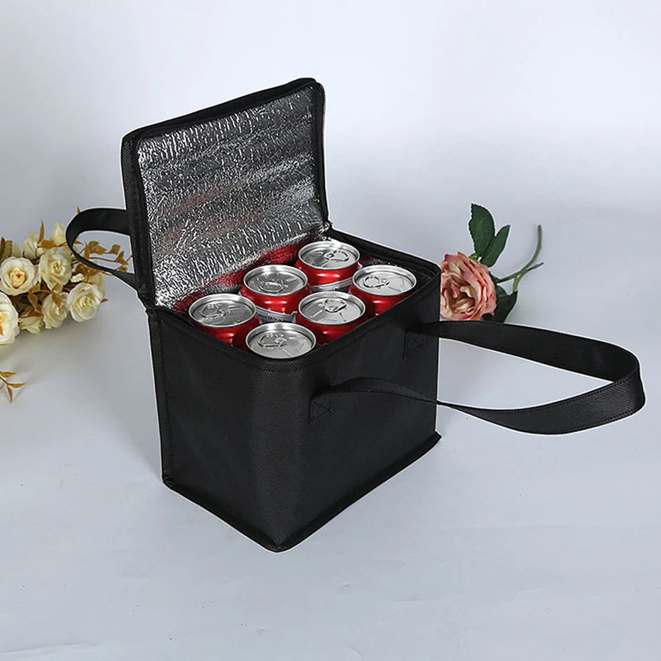Portable Lunch Cooler Bag Folding Insulation Picnic Ice Pack Food Thermal Bag Drink Carrier Insulated Bags Food Delivery Bag