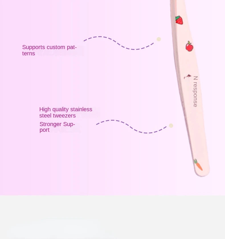 Stainless Steel Eyelash Tweezers for Easy 3D Lash Application - Smarsty