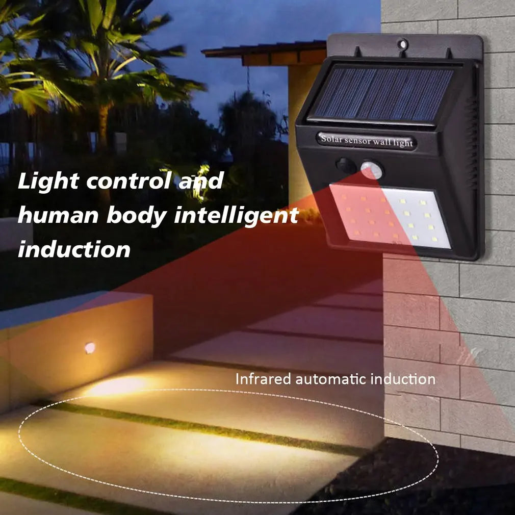 Solar Powered LED Motion Sensor Outdoor Wall Light - Smarsty
