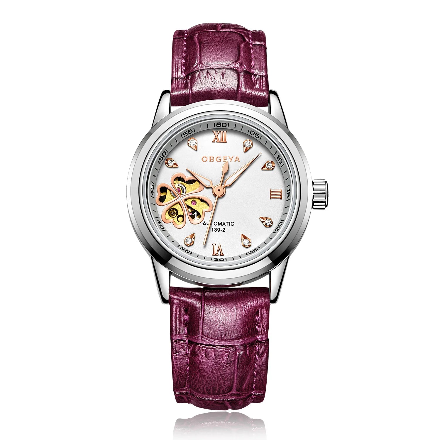 Women’s Waterproof Automatic Mechanical Watch with Diamond Design - Smarsty