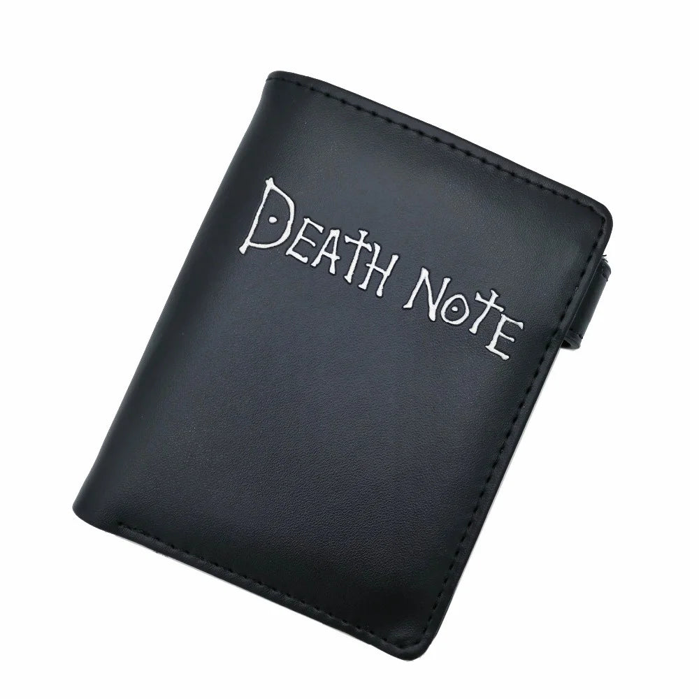 Death Note Anime Black PU Leather Short Wallet Card and Coin Purse for Boys Girls Gift - Smarsty
