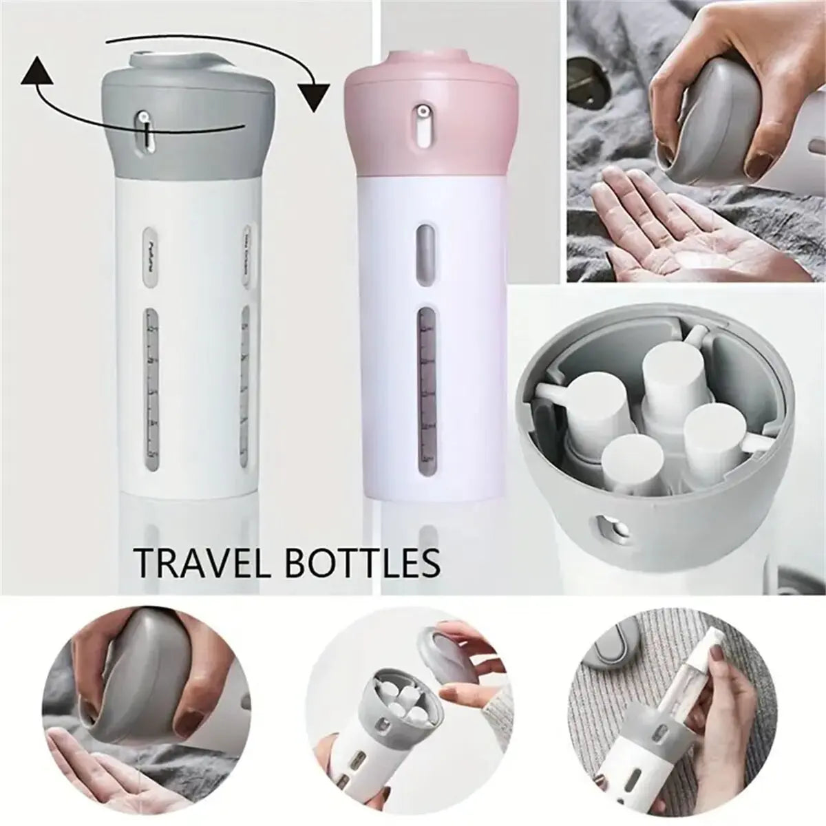 Portable 4 In 1 Leakproof Travel Liquid Dispenser - Smarsty