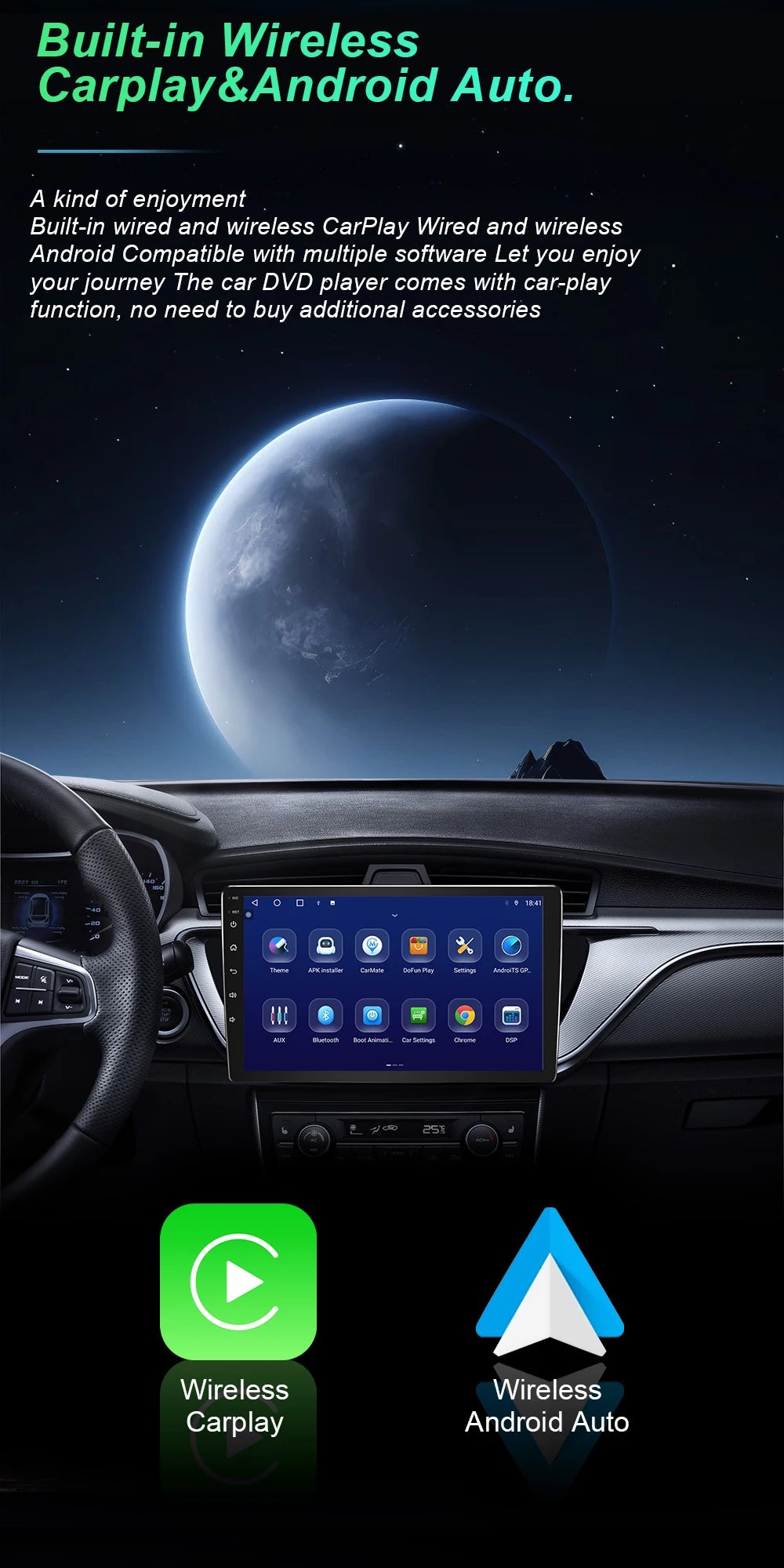 Wireless CarPlay Android Auto Adapter For OEM Car Stereo - Smarsty