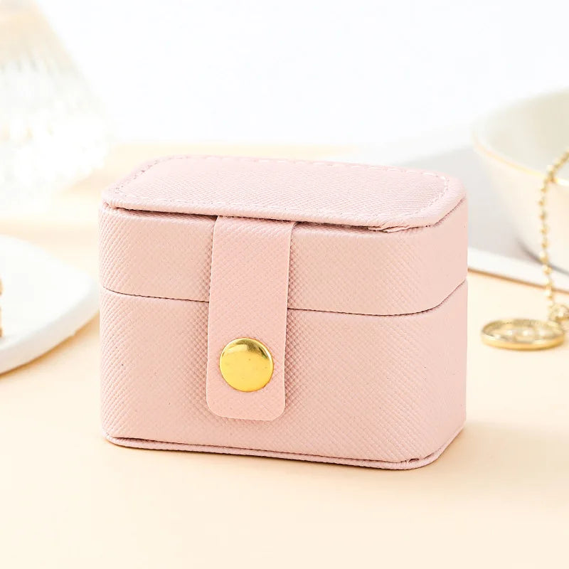 Mini Portable Leather Jewelry Storage Bag for Travel - Smarsty