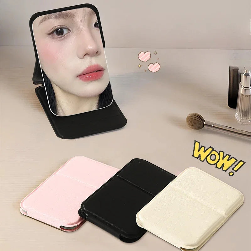 Cute Portable Makeup Mirror With Slim Foldable Design - Smarsty