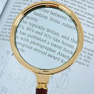 10X Handheld Magnifier with Wooden Handle for Reading - Smarsty