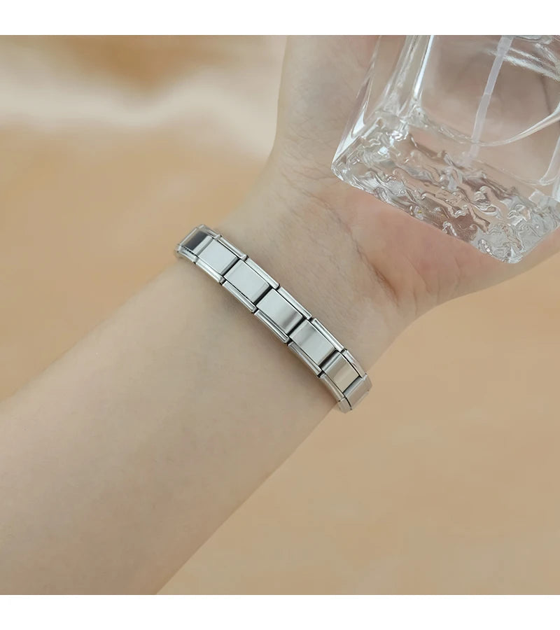 Hapiship Italian Stainless Steel Elastic Charm Bracelet - Smarsty