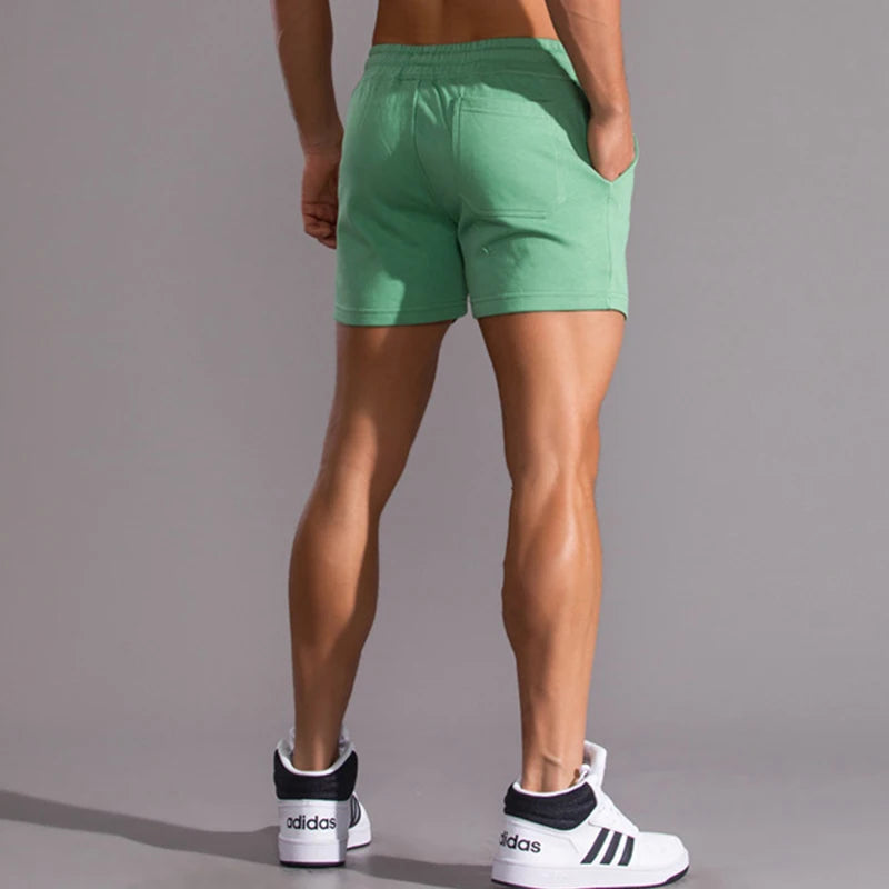 Cotton Running Shorts For Men Gym Fitness Home Casual Sport Underwear Yoga Workout Training Loose Boxers Super Short Pants Sweat - Smarsty