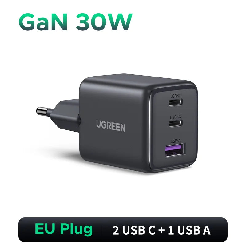 30W GaN USB C PD Fast Charger Ultra Compact PowerDelivery - Smarsty
