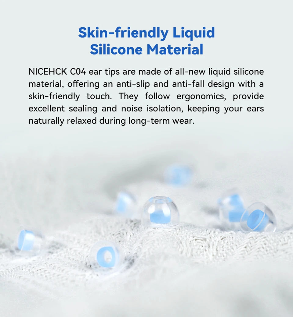NICEHCK C04 Silicone Eartips for Enhanced Noise Isolation - Smarsty