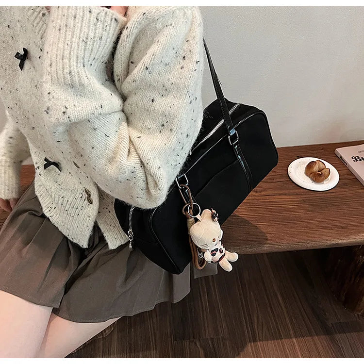 Casual Large Capacity Suede Shoulder Bag For Women Retro - Smarsty