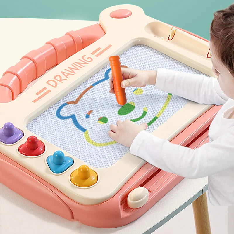 Children Cartoon Drawing Board Baby Puzzle Magnetic Writing Board Toy Graffiti Magnetic Drawing Board Montessori Toy for Kids - Smarsty