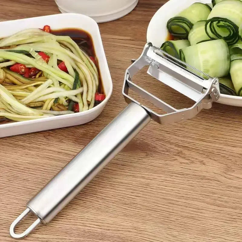 Stainless Steel Peeler Fruit Vegetable Multifunction Grater Julienne Peeler Slice Melon Potato Carrot Cucumber Home Kitchen Tool by Smarsty