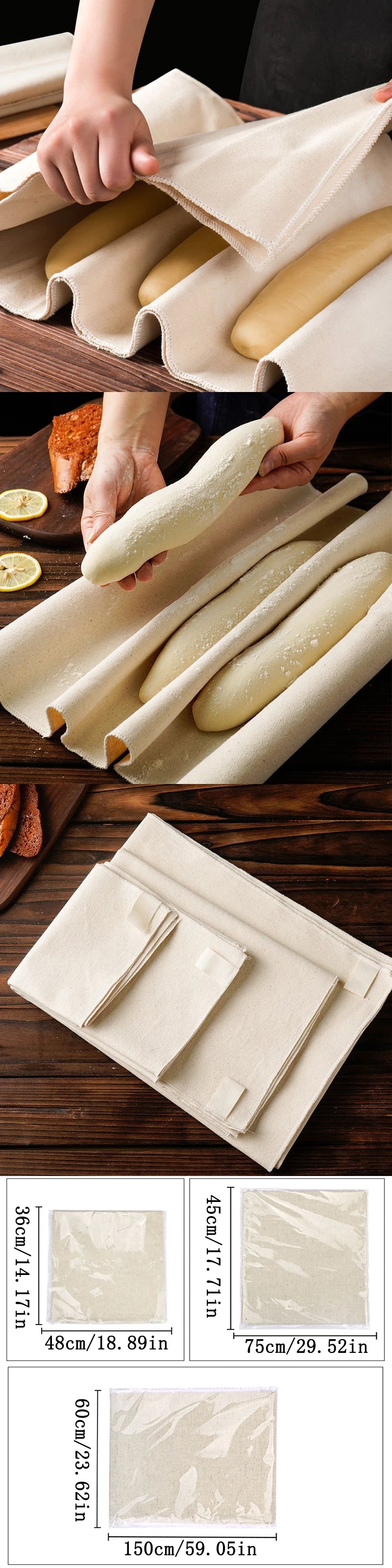 Linen Dough Fermentation Cloth for Perfect French Bread - Smarsty