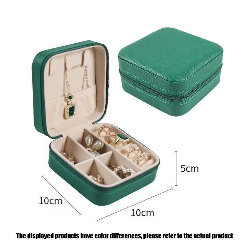 Leather Jewelry Case Travel Organizer with Compartments - Smarsty