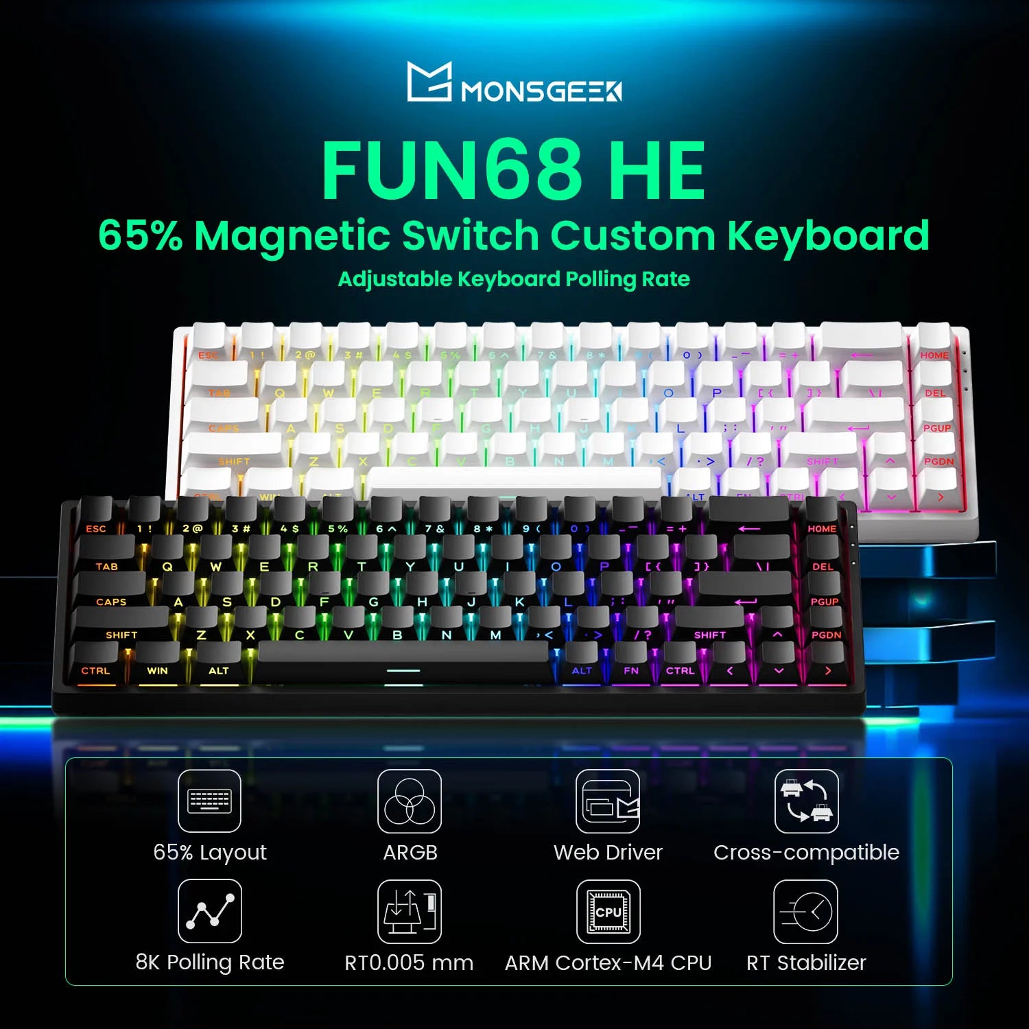 MonsGeek 60 Percent Mechanical Gaming Keyboard For Esports