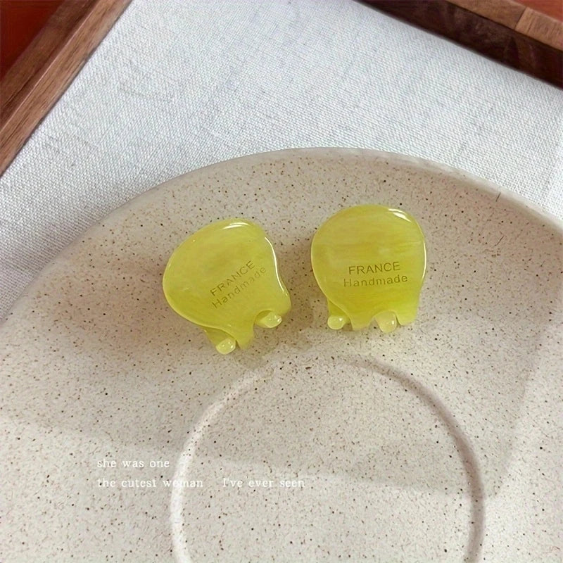 Mini Acetate Hair Claw Set Small Cute Elegant Secure Grip - Smarsty