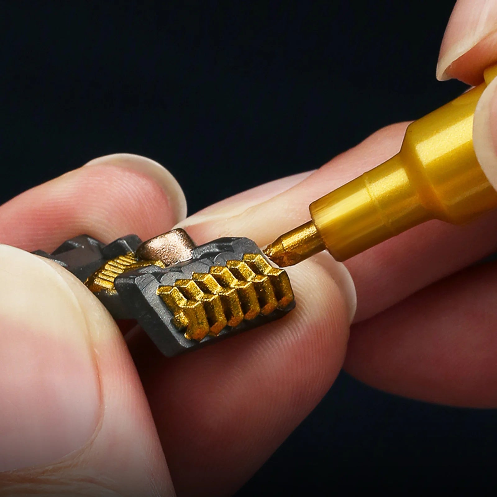 12pcs DSPIAE MKA-Ultra Metal Environmental Protection Document Marking For Gundam Mechanical Model 12 Colors DIY Tool Brush Part