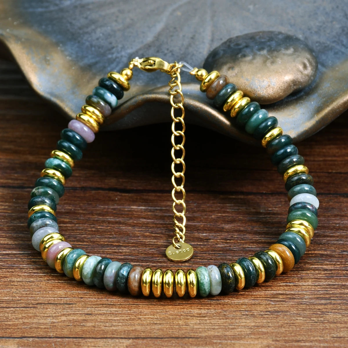 Colorful Natural Stone Beaded Bracelet for Women - Smarsty