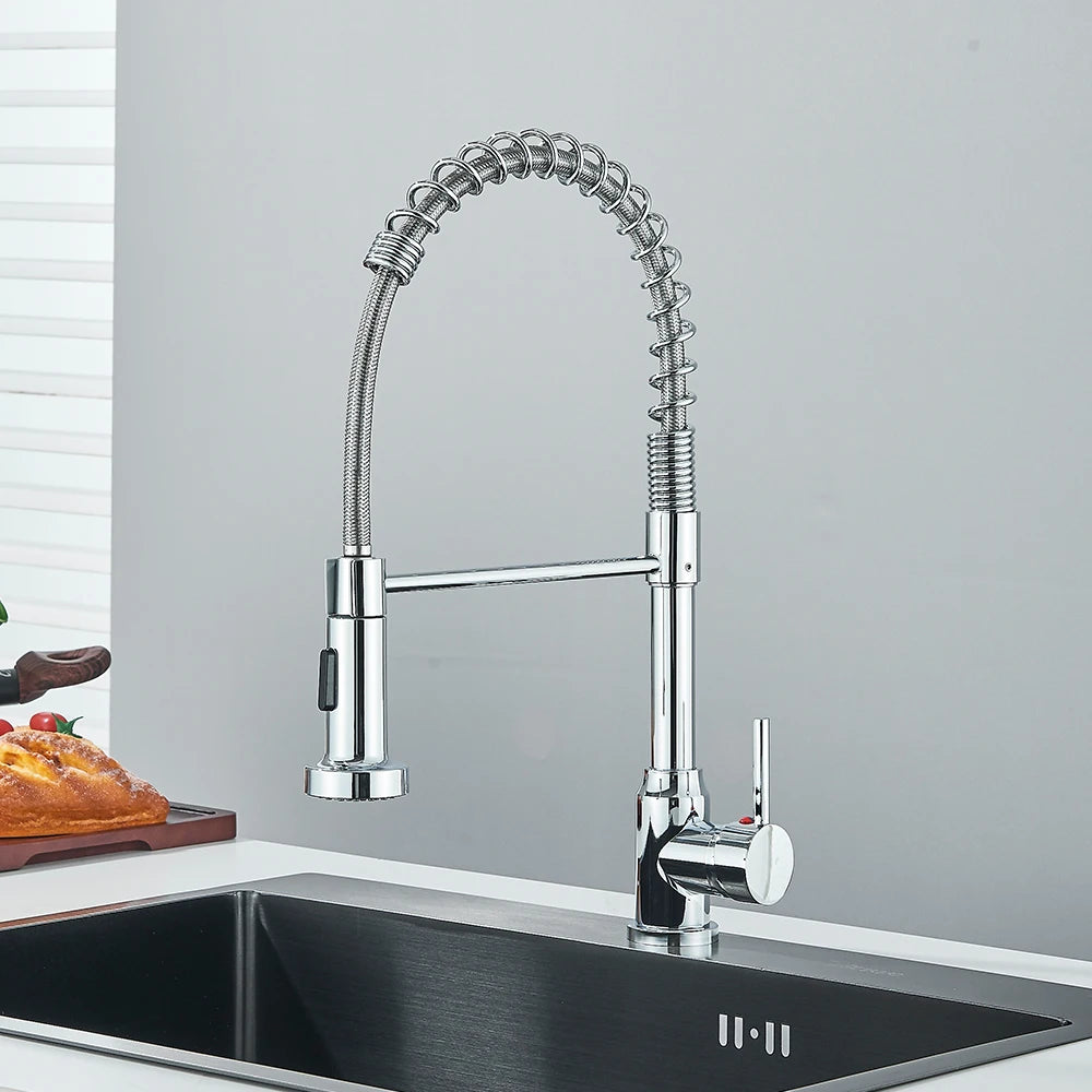 Matte Black Kitchen Faucet With Single Handle Design - Smarsty