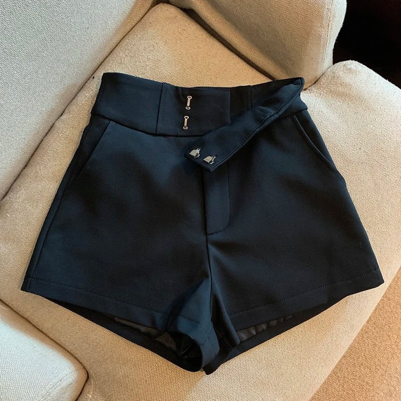 Women Shorts T2 Black Shorts Women Harajuku Elegance High Waisted Shorts A Line Slim Casual Hot Girl Straight Pants Sexy - Smarsty