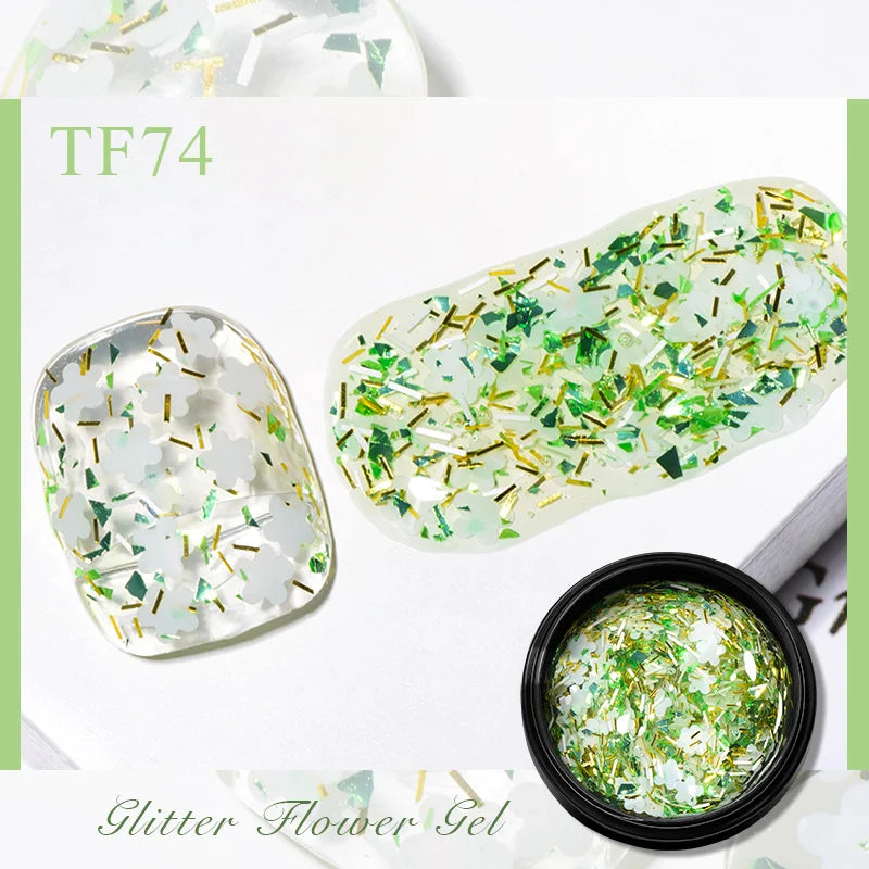 Pink Dried Flower Gel Nail Polish for Fairy Nail Art - Smarsty