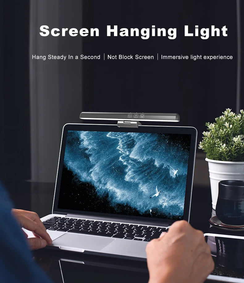 LED Computer Monitor Light Bar for Eye Protection and Dimming - Smarsty