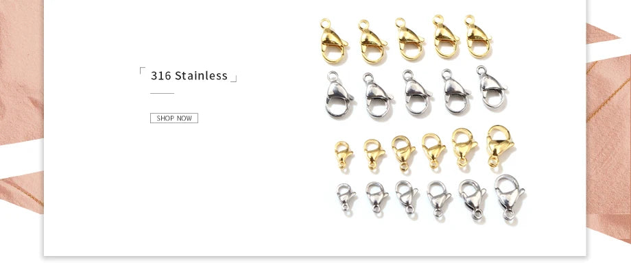 Stainless Steel Jump Rings Gold Color Nickel Free Set - Smarsty