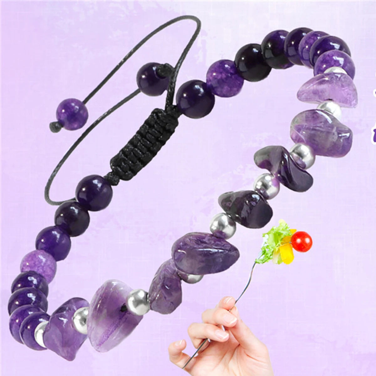 Amethyst Healing Bracelet Set for Weight Loss and Meditation - Smarsty