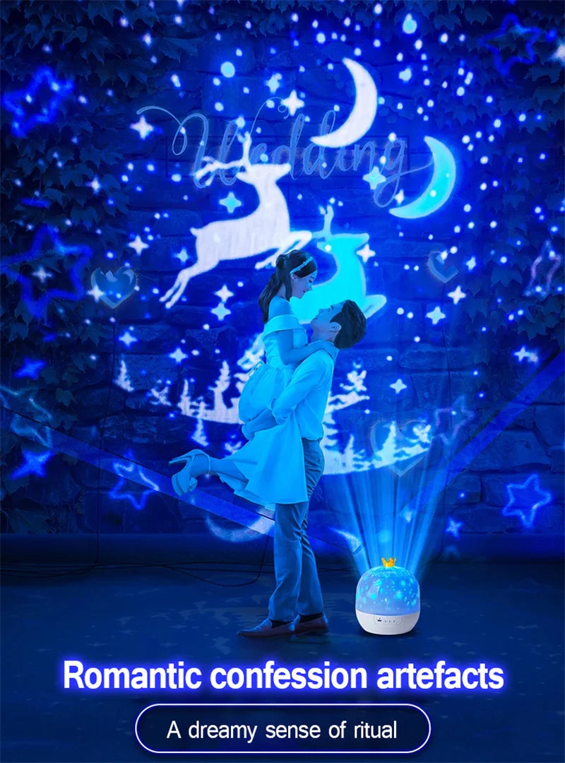 Crown Star Light Projection Night Lamp for Kids - Smarsty