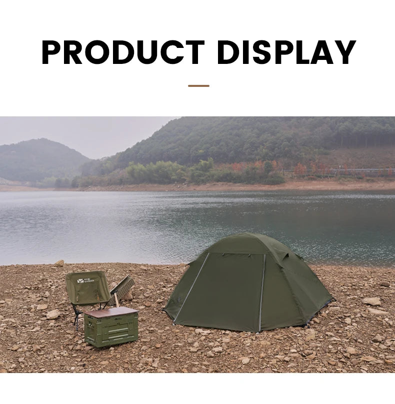 MOBI GARDEN Camping Backpacking Tent Waterproof Rainproof Hiking Silver Coated Sun Protection Easy Set Up by Smarsty
