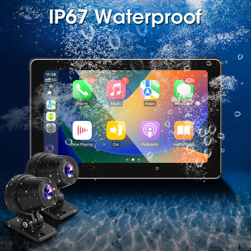 7 Inch Motorcycle GPS Navigation IP67 Waterproof CarPlay - Smarsty