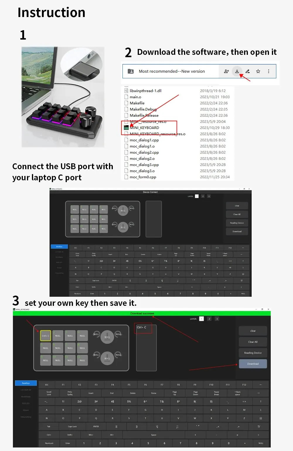 Bluetooth Macropad With 2 Knobs RGB 12 Key Mechanical
